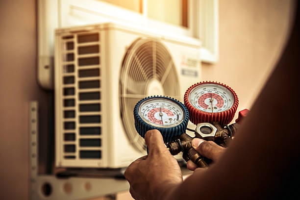Professional Air Conditioning Service technician working in Gretna, VA